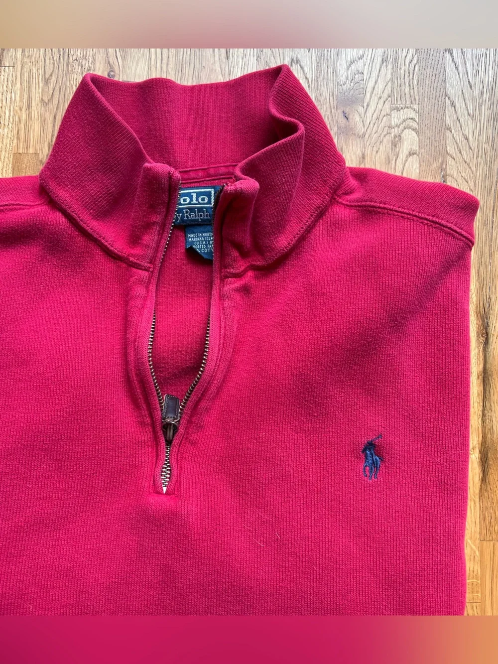 Vintage Men’s Red Polo Ralph Lauren Quarter Zip